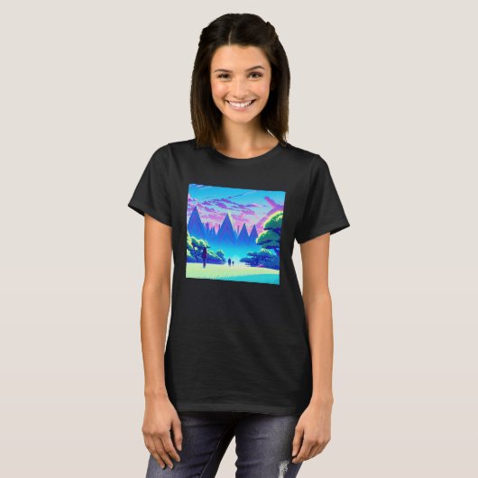Synthwave outrun retrowave futuresynth sci fi 89 T-Shirt (Vorne ganz)