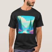 Synthwave outrun retrowave futuresynth sci fi T-Shirt (Vorderseite)