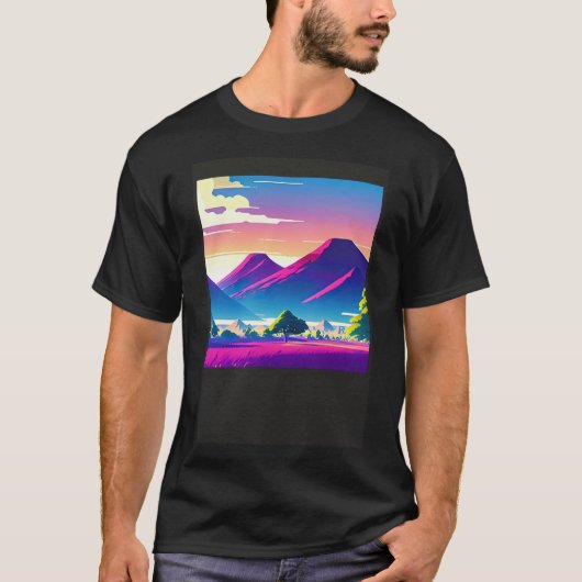 Synthwave outrun retrowave futuresynth sci fi T-Shirt (Vorderseite)