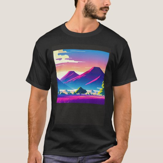 Synthwave outrun retrowave futuresynth sci fi T-Shirt (Vorderseite)