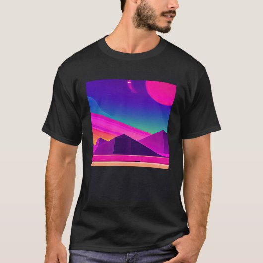 Synthwave Outrun Retrowave Futuresynth Science-Fic T-Shirt (Vorderseite)
