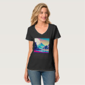 Synthwave Outrun Retrowave Futuresynth Science-Fic T-Shirt (Vorderseite Vollansicht)