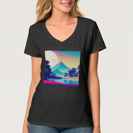Synthwave Outrun Retrowave Futuresynth Science-Fic T-Shirt (Vorderseite)
