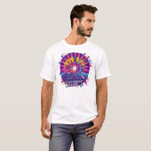 Synthwave-Padel-Retro-Vektorillustration T-Shirt (Vorne ganz)