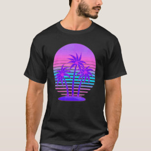Synthwave Palmen Retro 80er Vaporwave Tropical T-Shirt