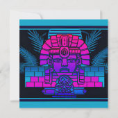 Synthwave-Pharao Einladung (Rückseite)
