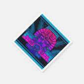 Synthwave-Pharao Serviette (Ecke)