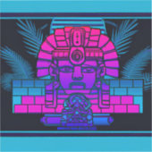 Synthwave Pharaoh Aufkleber (Vorderseite)