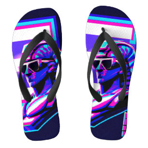 Synthwave Pharaoh Badesandalen