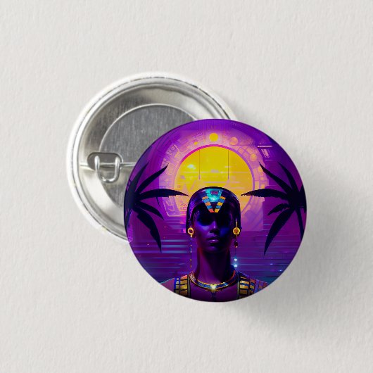 Synthwave Pharaoh Button (Vorne & Hinten)