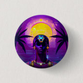 Synthwave Pharaoh Button (Vorderseite)