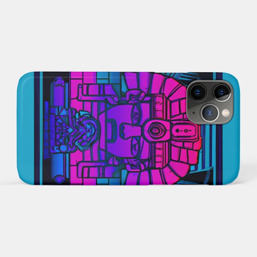 Synthwave Pharaoh Case-Mate iPhone Hülle (Rückseite (Horizontal))