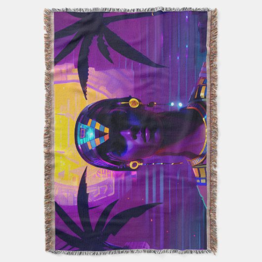 Synthwave Pharaoh Decke (Vorderseite Vertikal)