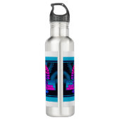 Synthwave Pharaoh Edelstahlflasche (Rückseite)