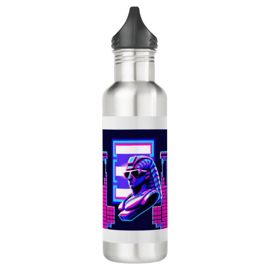 Synthwave Pharaoh Edelstahlflasche (Links)