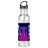 Synthwave Pharaoh Edelstahlflasche (Vorderseite)