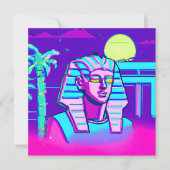 Synthwave Pharaoh Einladung (Vorderseite)