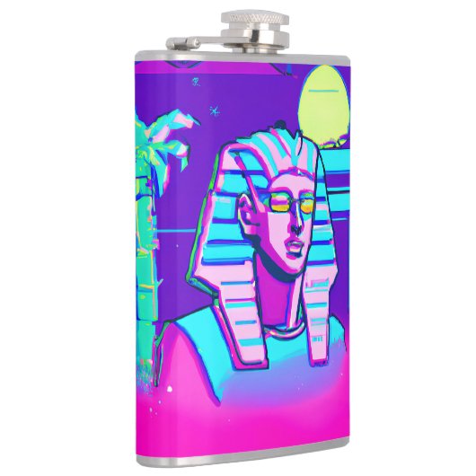 Synthwave Pharaoh Flachmann (Rechts)