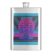 Synthwave Pharaoh Flachmann (Vorderseite)