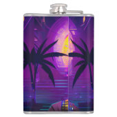 Synthwave Pharaoh Flachmann (Rückseite)