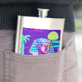 Synthwave Pharaoh Flachmann (Beispiel)