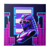 Synthwave Pharaoh Fliese (Vorderseite)