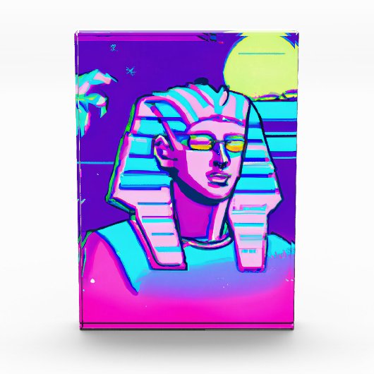Synthwave Pharaoh Fotoblock (Vorderseite)