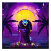 Synthwave Pharaoh Fotodruck (Vorne)