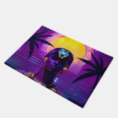 Synthwave Pharaoh Fußmatte (Schrägansicht)