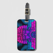 Synthwave Pharaoh Gepäckanhänger (Vorderseite Vertikal)