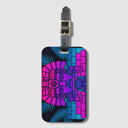 Synthwave Pharaoh Gepäckanhänger (Vorderseite Vertikal)