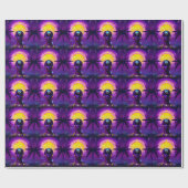 Synthwave Pharaoh Geschenkpapier (Flach)