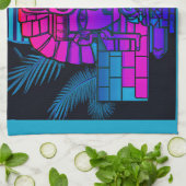 Synthwave Pharaoh Geschirrtuch (Gefaltet)