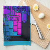 Synthwave Pharaoh Geschirrtuch (Viertel Falte)