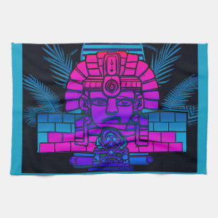 Synthwave Pharaoh Geschirrtuch