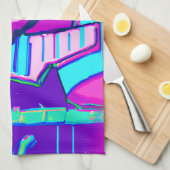 Synthwave Pharaoh Geschirrtuch (Viertel Falte)