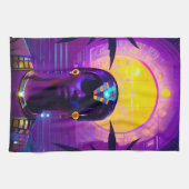 Synthwave Pharaoh Geschirrtuch (Horizontal)