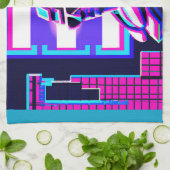 Synthwave Pharaoh Geschirrtuch (Gefaltet)