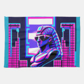 Synthwave Pharaoh Geschirrtuch (Horizontal)