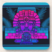 Synthwave Pharaoh Getränkeuntersetzer (Vorderseite)