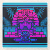 Synthwave Pharaoh Glasuntersetzer (Vorderseite)