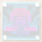 Synthwave Pharaoh Glasuntersetzer (Rückseite)