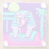 Synthwave Pharaoh Glasuntersetzer (Rückseite)
