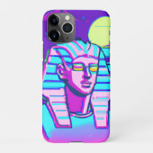 Synthwave Pharaoh iPhone Hülle (Rückseite)