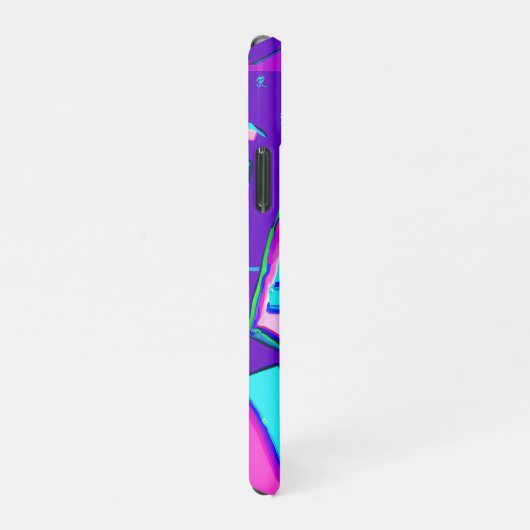 Synthwave Pharaoh iPhone Hülle (Rechte Seite)