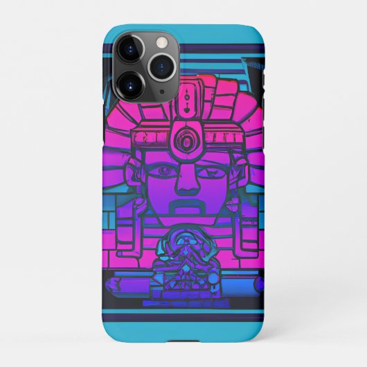 Synthwave Pharaoh iPhone Hülle (Rückseite)