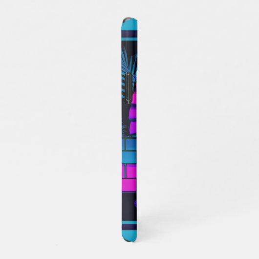 Synthwave Pharaoh iPhone Hülle (Rechte Seite)