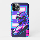 Synthwave Pharaoh iPhone Hülle (Rückseite)