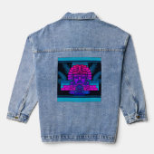 Synthwave Pharaoh Jeansjacke (Rückseite)