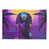 Synthwave Pharaoh Kissenbezug (Rückseite)